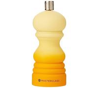 MasterClass Pepper Mill or Salt Grinder with Interchangeable Cap, Plastic, Mustard Yellow Ombré, 12 cm