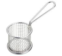 MasterClass Professional Mini Round Chip Serving Basket, 8.5 cm (3.25"), Silver