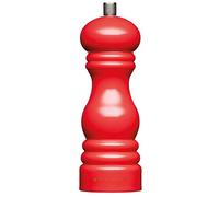 MasterClass Pepper Mill or Salt Grinder with Interchangeable Cap, Plastic, Red, 17 cm