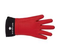 MasterClass Red Single Silicone Fingers Oven Glove Fleece Lined Kitchen Mitt