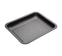 MasterClass Roasting Tin with PTFE, PFOA and BPA Free Non Stick, Robust 1 mm Thick Carbon Steel Sloped Open Roaster Tray , Grey