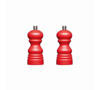 MasterClass Salt or Pepper Mill, 12cm, Set of 2, Red Masterclass Red