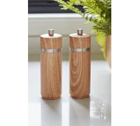 MasterClass Salt or Pepper Mill (17cm) - Beech Finish in Brown Masterclass Brown