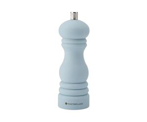 MasterClass Salt or Pepper Mill with Interchangeable Caps, Refillable, Plastic Mill with Manual Ceramic Grinder, Sky Blue, 17cm