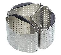 MasterClass Stainless Steel Set of 3 Saucepan Divider Baskets - Silver - Stainless Steel - Saucepan