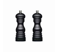 MasterClass Set of 2 Black Salt or Pepper Mills, 17cm Masterclass Black