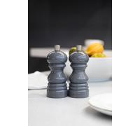 MasterClass Set of 2 Dark Grey Salt or Pepper Mills, 12cm Masterclass Dark Grey
