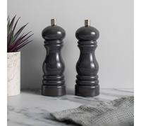 MasterClass Set of 2 Dark Grey Salt or Pepper Mills, 17cm Masterclass Dark Grey