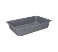 MasterClass Set of 2 Smart Ceramic Roasting Trays with Lid, PFAS-Free Non-Stick Carbon Steel Bakeware for Roasting Meat and Vegetables, Dual Function Oven Roasters