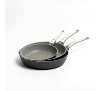 MasterClass Set of 3 Cast Aluminium Frying Pans, 202628cm - Grey