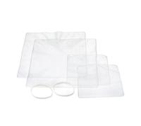 MasterClass Silicone Stretch Lids, 4 Piece Set of Assorted Food Covers, An Eco Friendly Reusable BPA Alternative to Cling Film