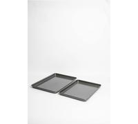 MasterClass Set of Non-Stick Baking Tray 39x27x2cm, 35x25x2cm - Grey - Carbon Steel - Baking Trays