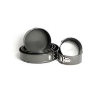 MasterClass Set of Six Round Non-Stick Spring Form Cake Pans - 15cm, 18cm, 20cm, 23cm, 25cm and 30cm - Grey - Carbon Steel - Cake Tins