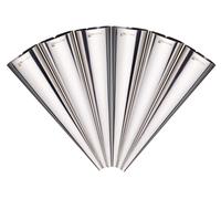 MasterClass Set of Six Stainless Steel Cream Horn Moulds in Metallics Masterclass Metallics