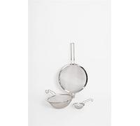 MasterClass Set of Three Stainless Steel Fine Mesh Sieves, Includes 7.5cm, 18cm and 20.5cm Sieves