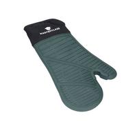 MasterClass Silicone Oven Gloves, Heat Resistant Mitts with Cotton Padding, Single Sided Non-Slip Gloves for Cooking and Baking, BPA-Free, Black/Hunter Green