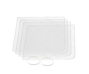 MasterClass Silicone Stretch Lids, 4 Piece Set of 19.5cm Square Food Covers, An Eco Friendly Reusable BPA Alternative to Cling Film