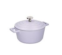 MasterClass Small Casserole Dish with Lid 2.5 Litre/20 cm, Lightweight Cast Aluminium, Induction Hob and Oven Safe, Lavender