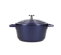 MasterClass Small Casserole Dish with Lid, 2.5L/20cm, Lightweight Cast Aluminium, Induction Hob and Oven Safe, Blue