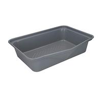 MasterClass Smart Ceramic Large Roasting Tin with PTFE, PFOA and BPA Free Non Stick, Carbon Steel, 41.5 x 31.5cm Stackable Deep Roaster Tray