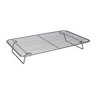 MasterClass Smart Ceramic Roasting / Cooling Rack with Non Stick Coating and Folding Legs, Carbon Steel Wire, Grey, 35.5 x 23cm