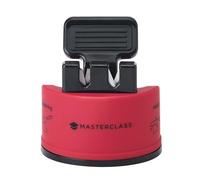 MasterClass Smart Sharp Dual Knife Sharpener with 2 Cutters for Sharpening and Honing Stainless Steel and Ceramic Knives, Red