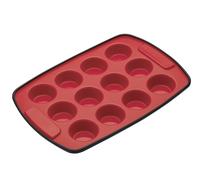 MasterClass Smart Silicone Flexible 12 Hole Mini Muffin Tray, 29 x 20cm in Red | Size: 29 x 20 cm Masterclass Red 29 x 20 cm