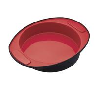 MasterClass Smart Silicone Round Baking Tin, Flexible Cake Pan, 20.5cm in Dark Grey Masterclass Dark Grey