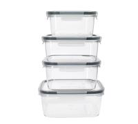 MasterClass Smart Snap Storage Container - 4 Piece Set in Clear Masterclass Clear
