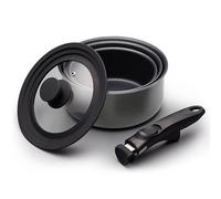 MasterClass Smart Space 3 Piece Non-Stick Induction Saucepan Set