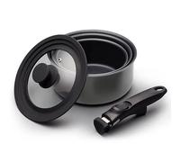 MasterClass Smart Space 3 Piece Non-Stick Induction Saucepan Set