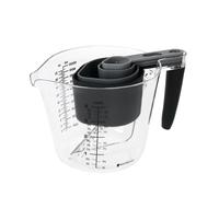 MasterClass Smart Space 5-Piece Measuring Spoon, Cup & Jug Set in Black Masterclass Black