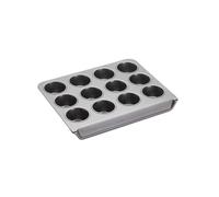 MasterClass Smart Stack 12 Hole Muffin Tin, PFAS-Free Non-Stick Carbon Steel Bakeware for Cupcakes and Muffins, Large Lip for Safe Handling, 37 x 29cm