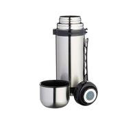 MasterClass Vacuum Flask with Handle, Stainless Steel, for Hot and Cold Drinks, 1 Litre (1.75 Pints), Silver