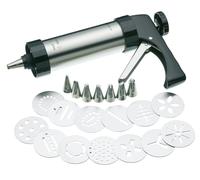 MasterClass Stainless Steel and Plastic Dual-purpose Icing Gun/Biscuit Press Set