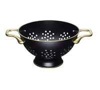 MasterClass Stainless Steel Colander, Matte Black / Brass Effect, 25 cm