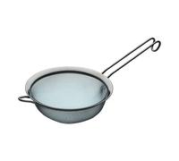 MasterClass Fine Mesh Sieve, Stainless Steel, Polished Rim and Handy Round Bowl with Hooked Handle, 18cm (7"), Tagged, Silver