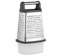 MasterClass Stainless Steel Box Grater with Container, 23 cm (9 Inch),Black