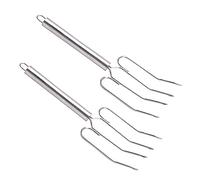 MasterClass Stainless Steel Meat Lifting Forks (Set of 2), Silver