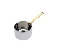MasterClass Stainless Steel Mini Serving Saucepan with Brass Handle -6.5cm