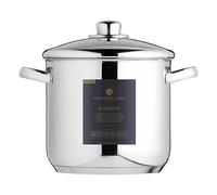 MasterClass Stock Pot With Lid 8.5L/24cm, Induction-Safe, Stainless Steel, Silver