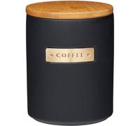 MasterClass Stoneware and Brass Effect Coffee Canister with Airtight Bamboo Lid