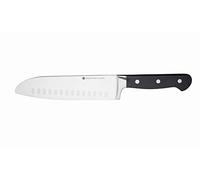 MasterClass Tipless Santoku Knife with Rounded Blunt Tip End, Stainless Steel Kitchen Knife Ideal for Cutting, Chopping or Slicing, 18cm