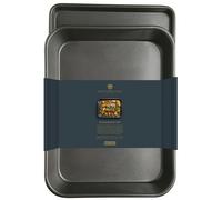 MasterClass Twin Pack - Non-Stick Roasting Pan and Oven Tray - Grey - Steel - Roasting Tin