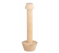 MasterClass Kitchen Craft Pastry Tamper, Double-Ended Wooden Pastry Tamper, Brown, 22 x 12 x 16 cm