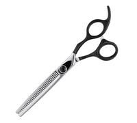 Masterclip 6.5” Onyx Thinning Scissors - Premium High-Grade Mirror Polished Stainless Steel Dog Grooming Scissors - Ideal to Thin The Coat & Leave a Natural Finish (Right Handed)