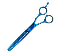 Masterclip 6.5” Topaz Thinning Scissors - Premium High-Grade Mirror Polished Stainless Steel Dog Grooming Scissors - Ideal for Thinning The Coat & Leaving a Natural Finish (Right Handed)