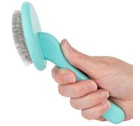 Masterclip Super Slicker Dog Brush - Oval Head with Flexi-Pins for Shedding & Detangling - Ideal for Curly, Double & Long Coats