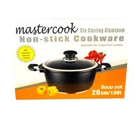 Mastercook 20 cm Black Die-cast Aluminium Non Stick Inductionable Soup Pot