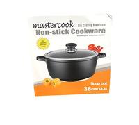 Mastercook 36 cm Black Die-cast Aluminium Non Stick Inductionable Soup Pot